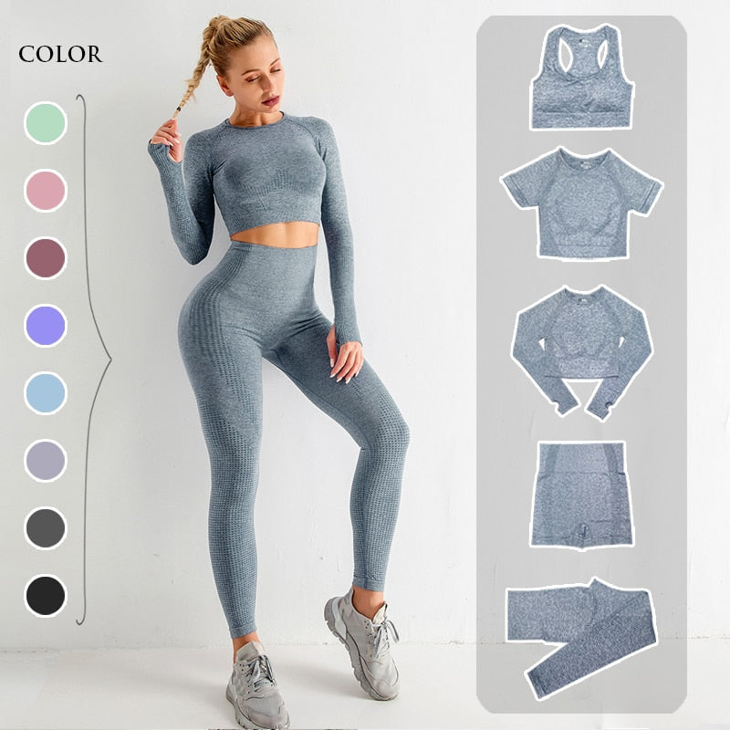 Women's 2/3/5 Piece Workout Sportswear Set