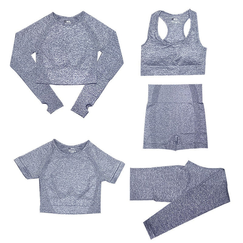 Women's 2/3/5 Piece Workout Sportswear Set