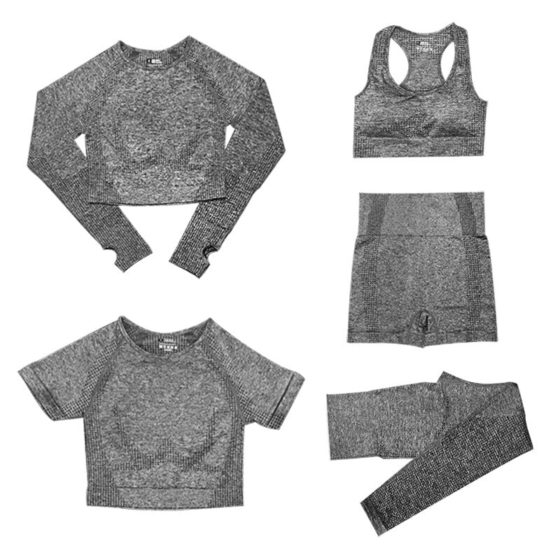 Women's 2/3/5 Piece Workout Sportswear Set