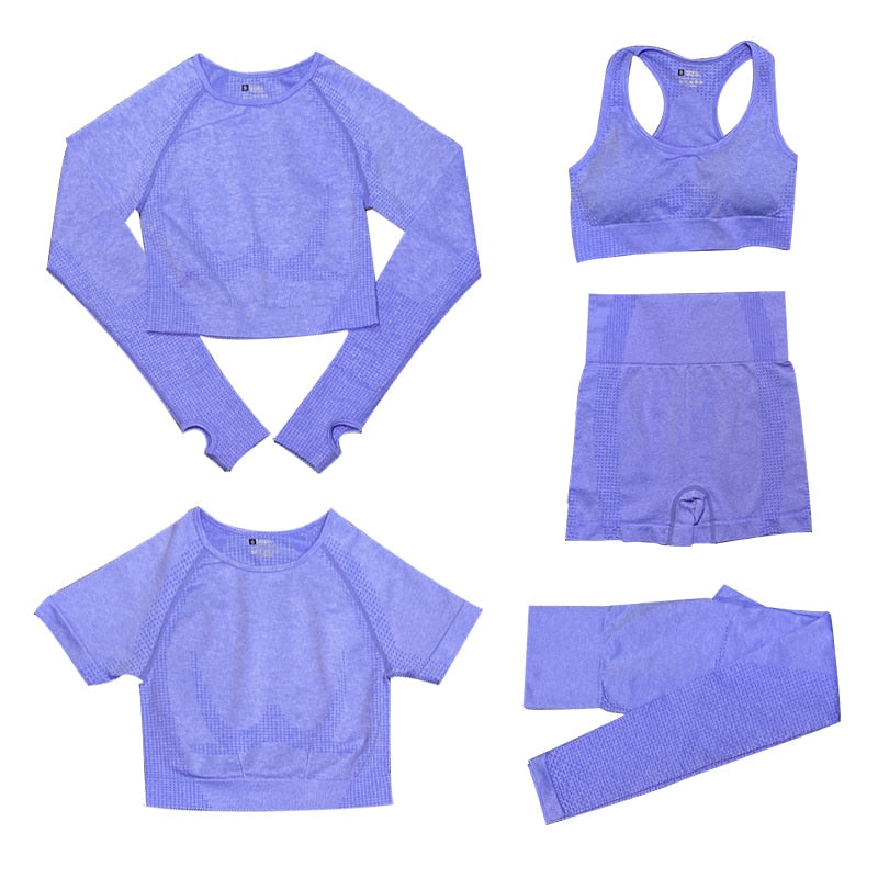 Women's 2/3/5 Piece Workout Sportswear Set