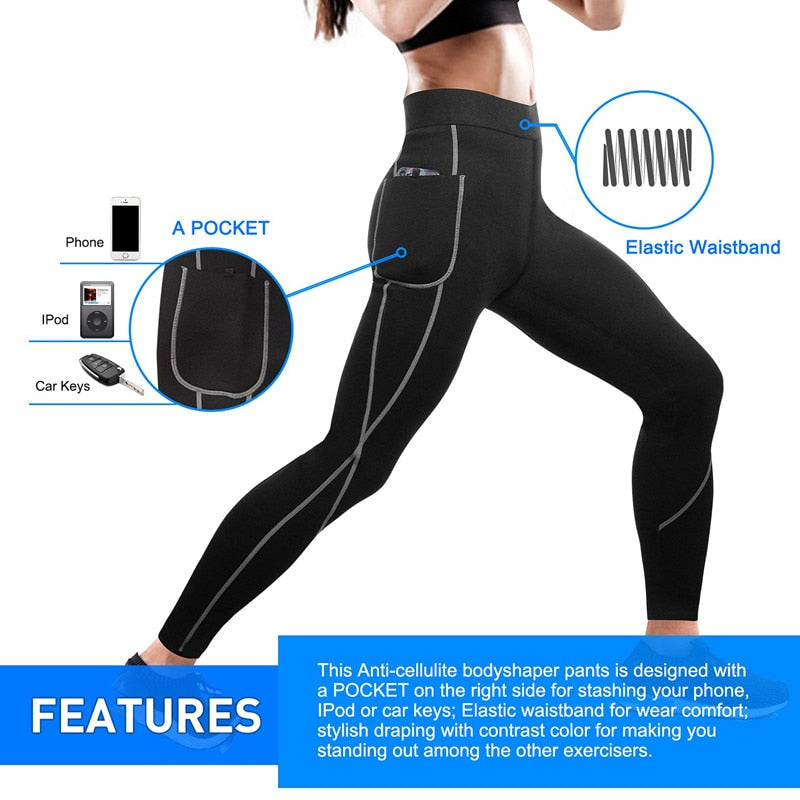 Neoprene Heat Leggings With Sweat Technology